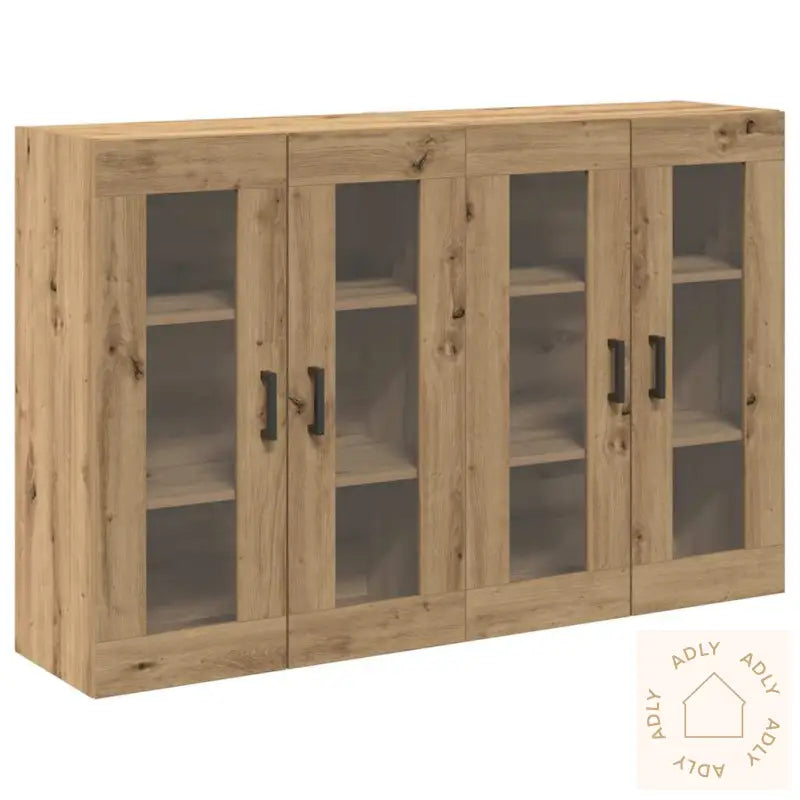 Veggmonterte Skap 2 Stk. I Artisan Eik, 69,5 X 34 X 90 Cm, Laget Av Tre