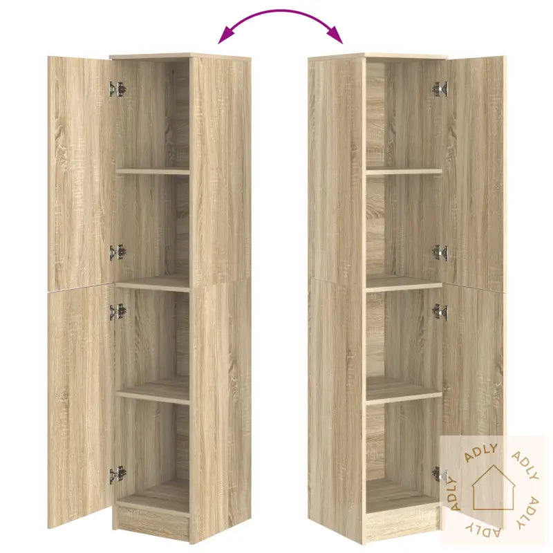 Buffet Skap Sonoma Eik Sponplate Med Sonoma Eikefinish Kompakt