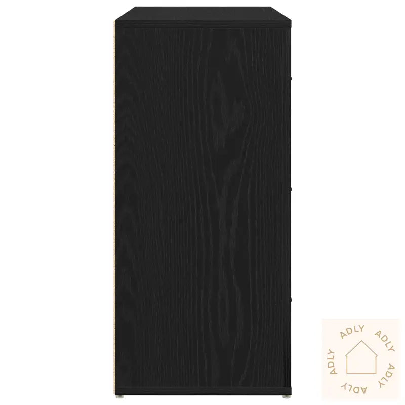 Skap Svart Eik 33X80X70 Cm Konstruert Tre