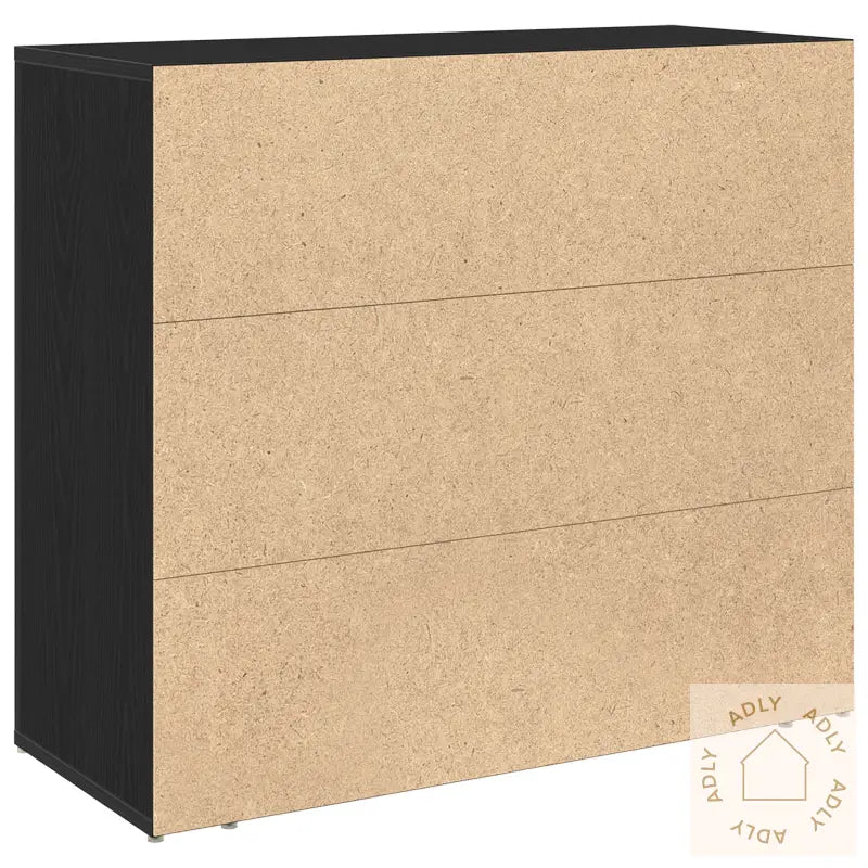 Skap Svart Eik 33X80X70 Cm Konstruert Tre