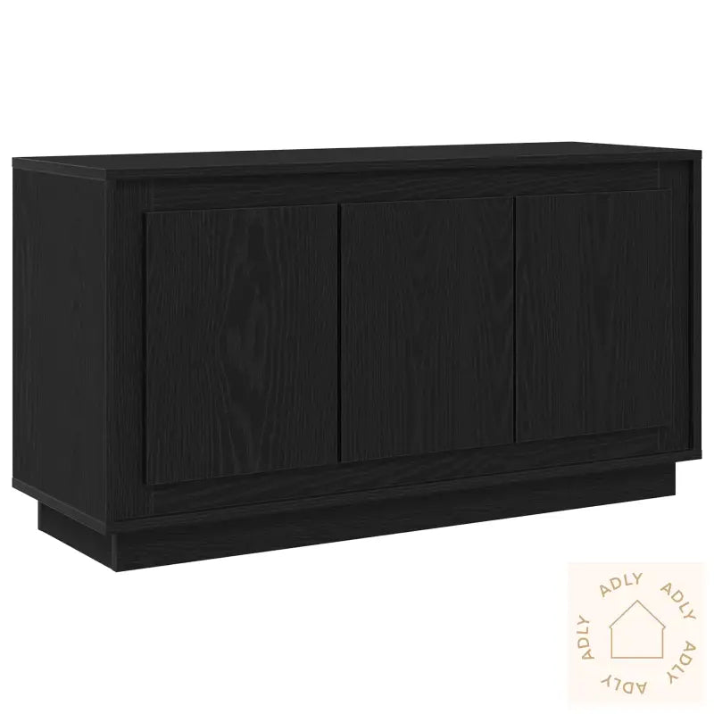 Sideboard Svart Eik 102X35X55 Cm Konstruert Tre