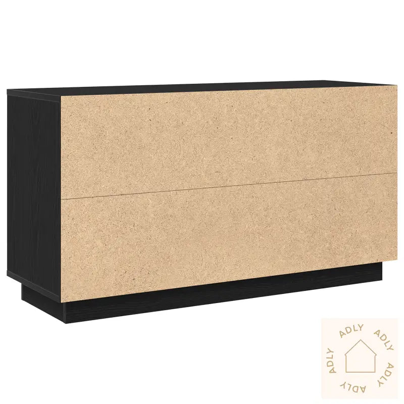 Sideboard Svart Eik 102X35X55 Cm Konstruert Tre