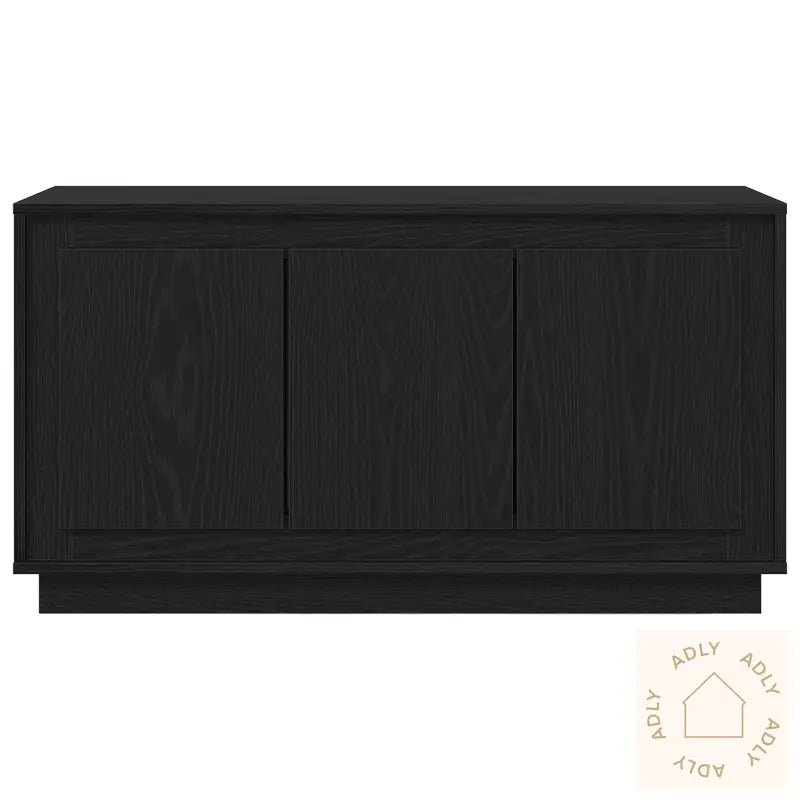 Sideboard Svart Eik 102X35X55 Cm Konstruert Tre