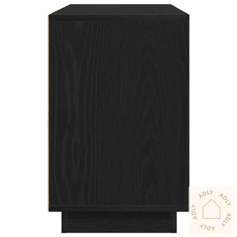 Sideboard Svart Eik 102X35X55 Cm Konstruert Tre