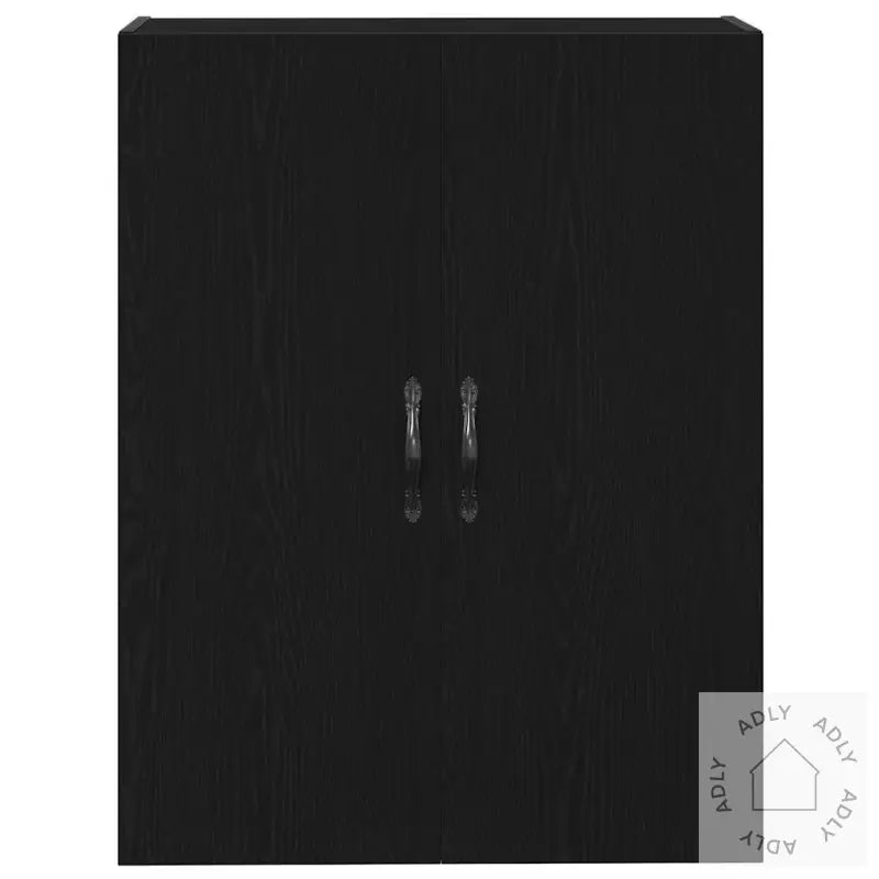 Høyskapse Svart Eik 69,5X34X180 Cm Konstruert Tre
