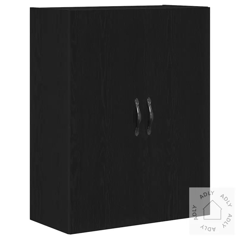 Høyskapse Svart Eik 69,5X34X180 Cm Konstruert Tre