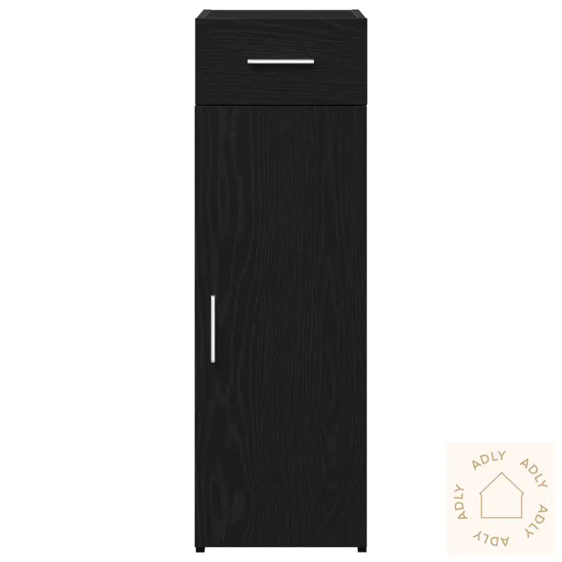 Sideboard Svart Eik 30X42,5X93 Cm Ingeniørtre