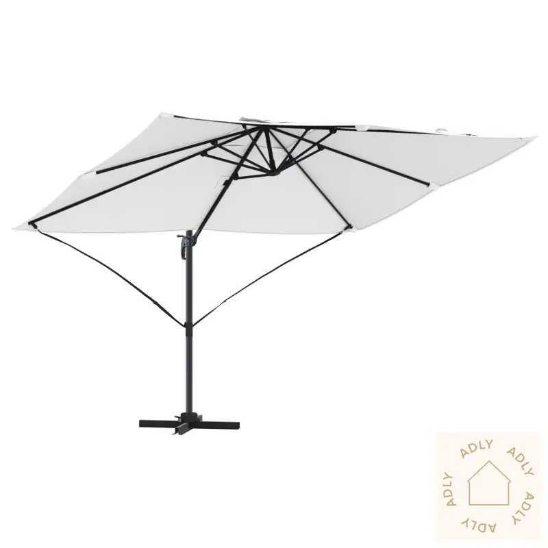 Cantilever-Parasoll Sand Polyester Stor Justerbar