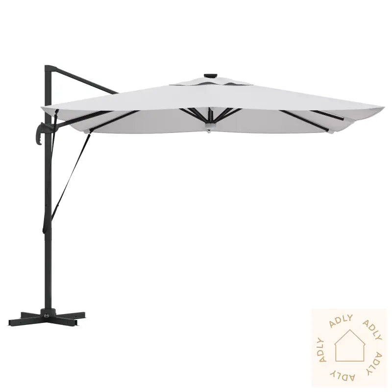 Cantilever Roma Parasol Med Led Sand 286X285X270 Cm Aluminium