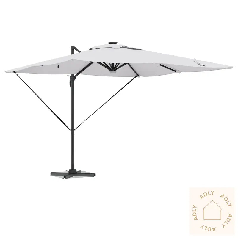 Cantilever Roma Parasol Med Led Sand 286X285X270 Cm Aluminium