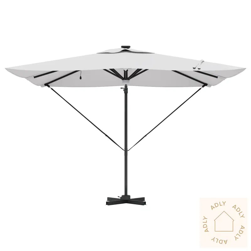 Cantilever Roma Parasol Med Led Sand 286X285X270 Cm Aluminium