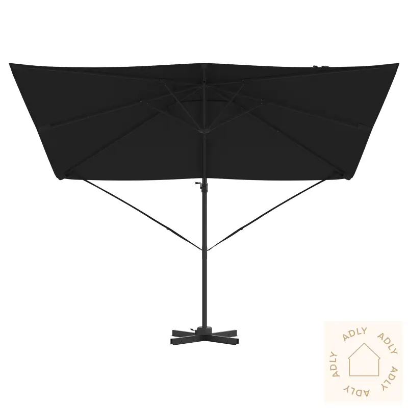 Cantilever Roma Parasoll Svart 286X285X265 Cm Aluminium