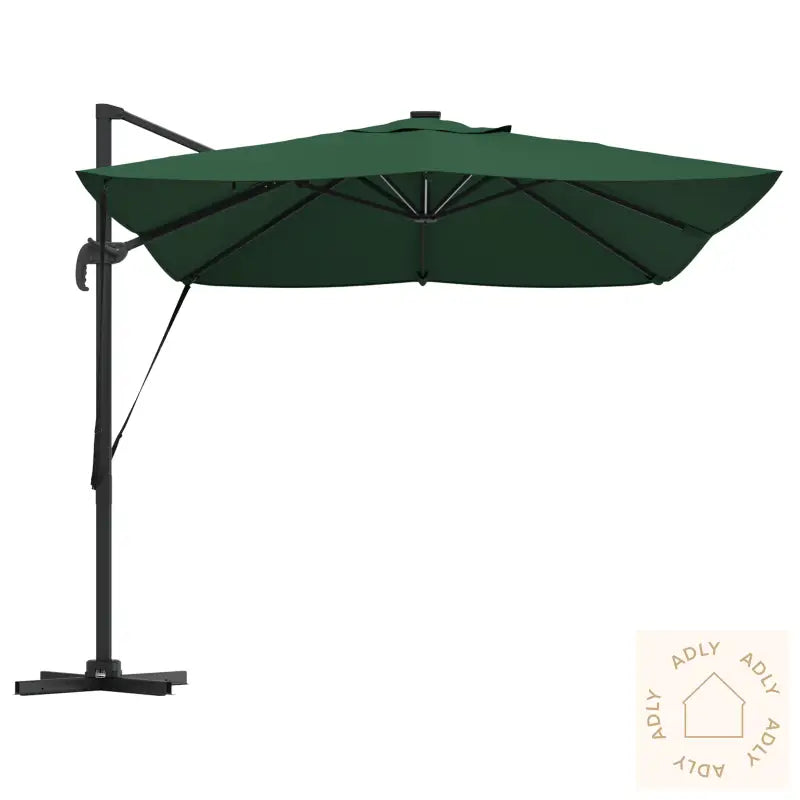 Cantilever Roma Parasol Med Led-Lamper Grønn 352X251X265 Cm Aluminium
