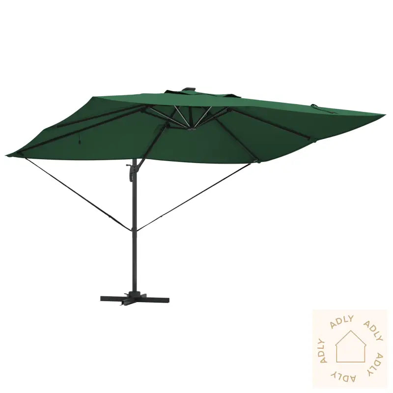 Cantilever Roma Parasol Med Led-Lamper Grønn 352X251X265 Cm Aluminium