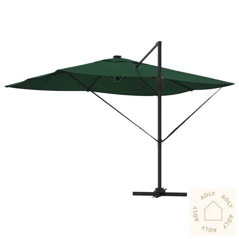 Cantilever Roma Parasol Med Led-Lamper Grønn 352X251X265 Cm Aluminium