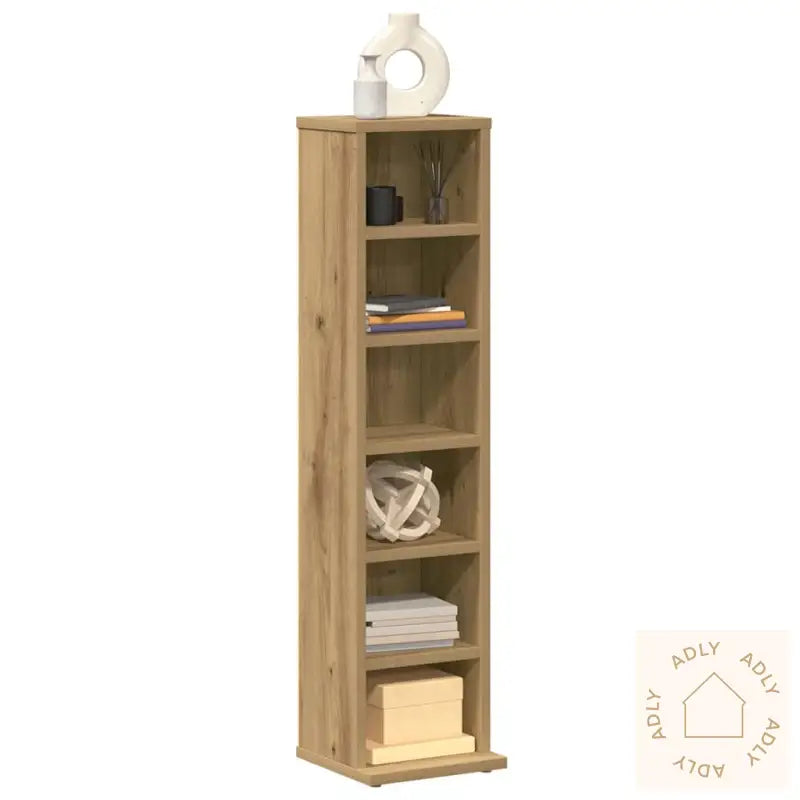 Cd-Skap Artisan Eik 21X20X88 Cm Konstruert Tre