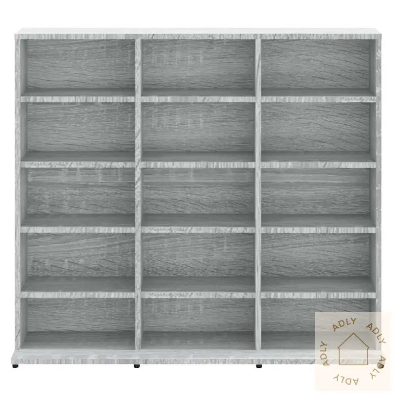 Cd-Skap Grå Sonoma 100X23X89,5 Cm Konstruert Tre