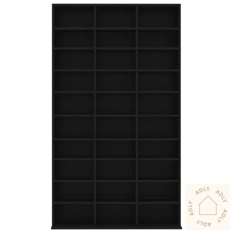 Cd-Hylle Svart 102X16X177,5 Cm Konstruert Tre