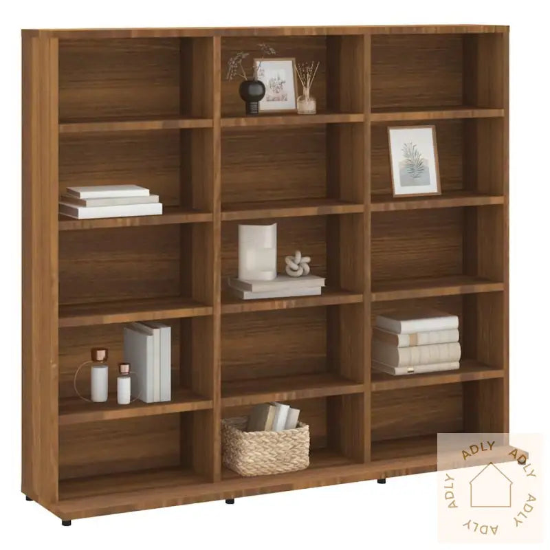 Cd-Skap Brun Eik 100X23X89,5 Cm Konstruert Tre