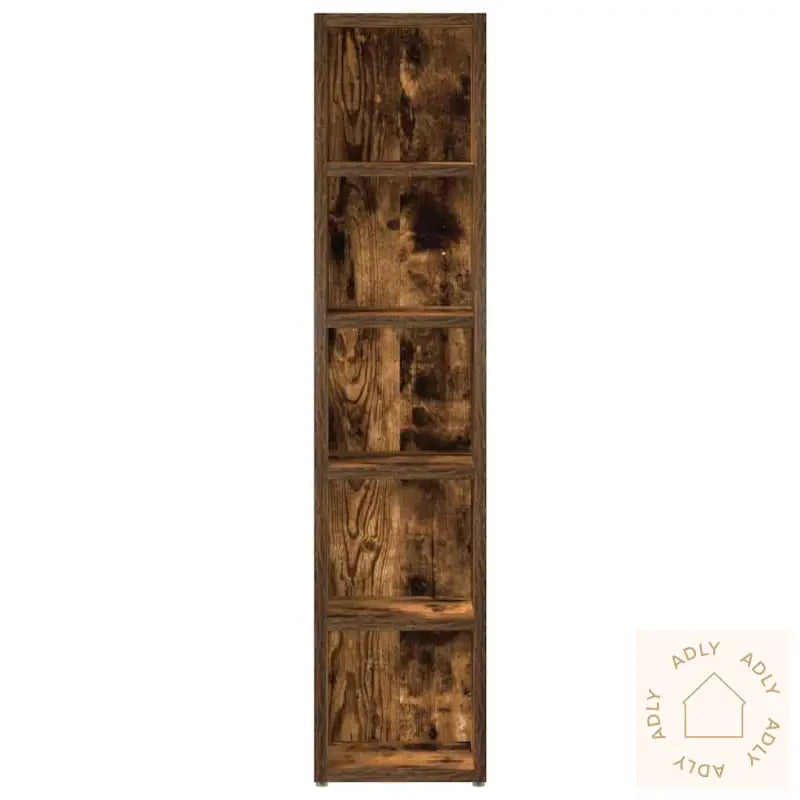 Cd-Skap 2 Stk Røkt Eik 21X16X93,5 Cm Konstruert Tre