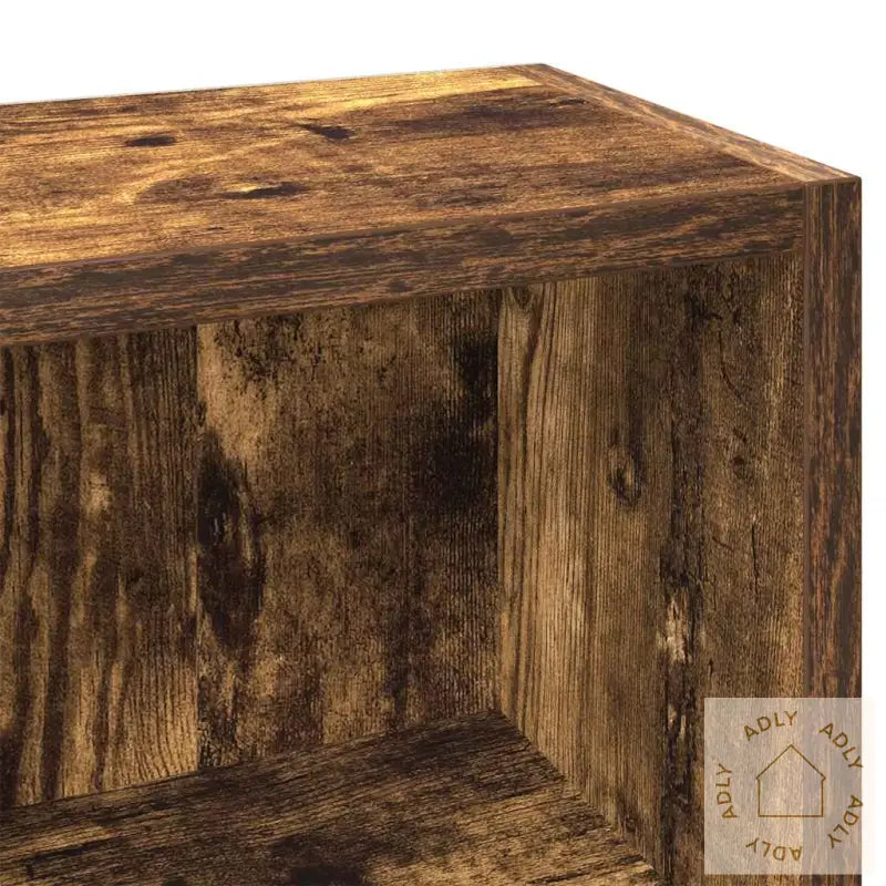 Cd-Skap 2 Stk Røkt Eik 21X16X93,5 Cm Konstruert Tre