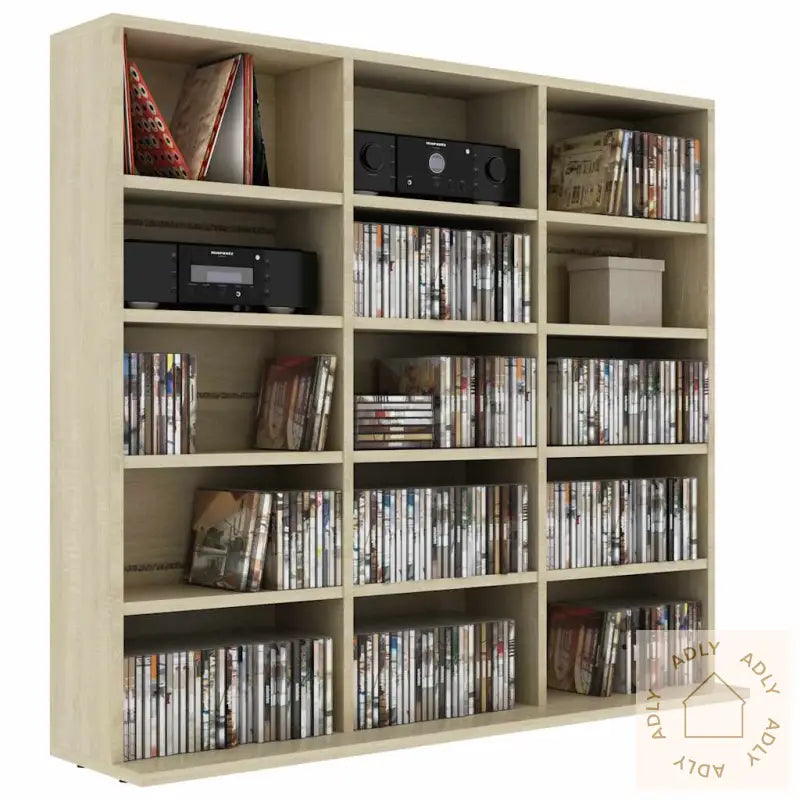 Cd-Hylle Sonoma Eik 100X23X89,5 Cm Konstruert Tre