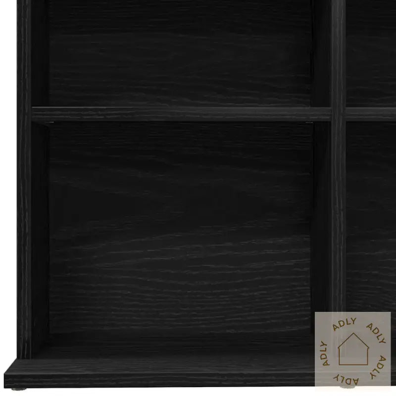 Cd-Skap Svart Eik 100X23X89,5 Cm Konstruert Tre