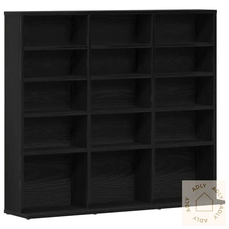 Cd-Skap Svart Eik 100X23X89,5 Cm Konstruert Tre