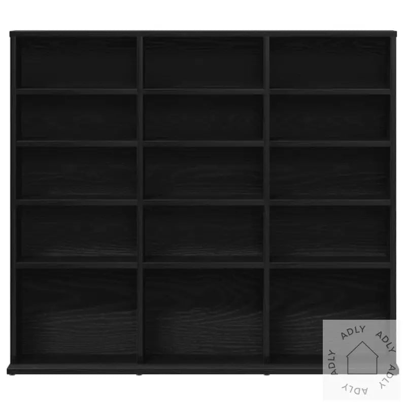 Cd-Skap Svart Eik 100X23X89,5 Cm Konstruert Tre