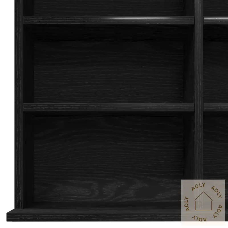 Cd-Hylle I Svart Eik 101X23X177,5 Cm Laget Av Konstruert Tre