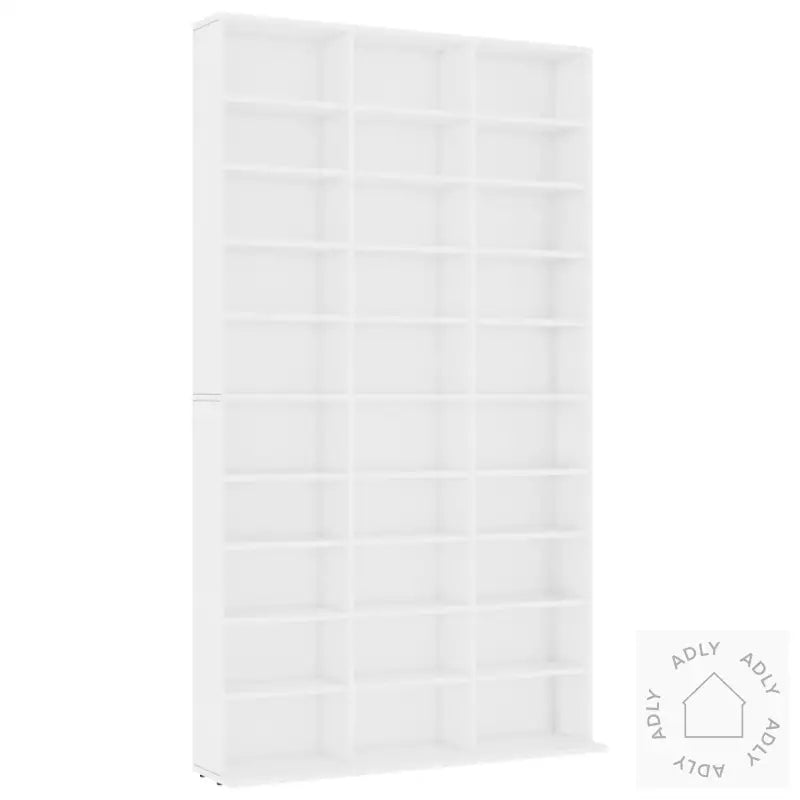 Cd-Hylle Hvit 102X16X177,5 Cm Konstruert Tre