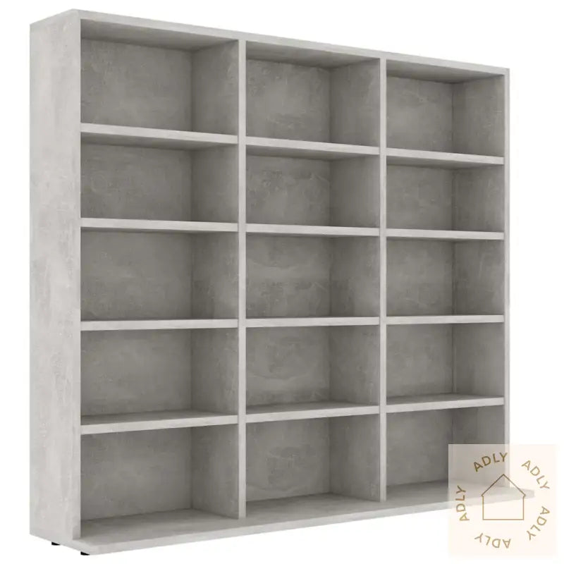 Cd-Hylle Betonggrå 100X23X89,5 Cm Konstruert Tre
