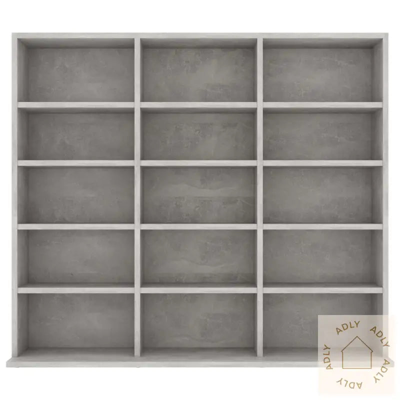 Cd-Hylle Betonggrå 100X23X89,5 Cm Konstruert Tre