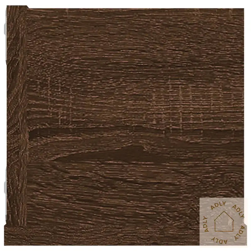 Veggmontert Cd-Hylle Brun Eik 100X18X18 Cm Konstruert Tre