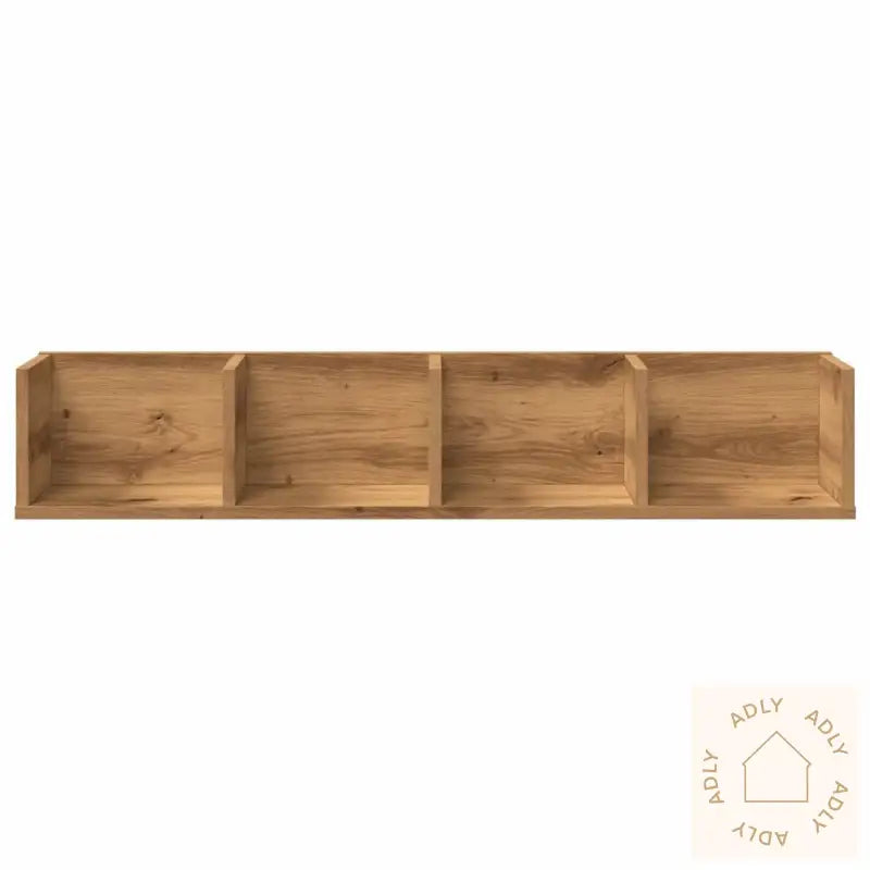 Veggmontert Cd-Hylle Artisan Eik 100X18X18 Cm Konstruert Tre