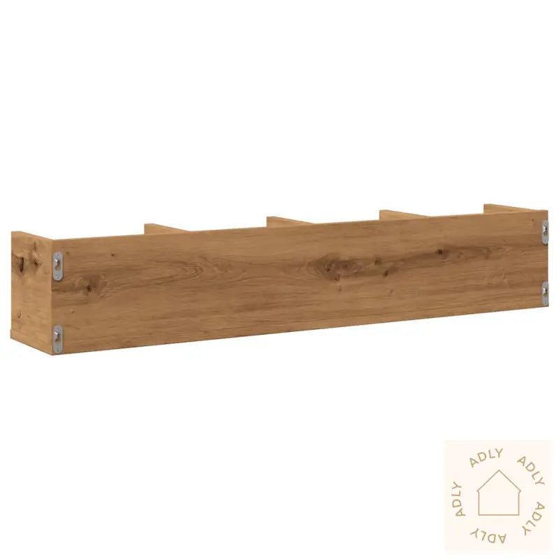 Veggmontert Cd-Hylle Artisan Eik 100X18X18 Cm Konstruert Tre