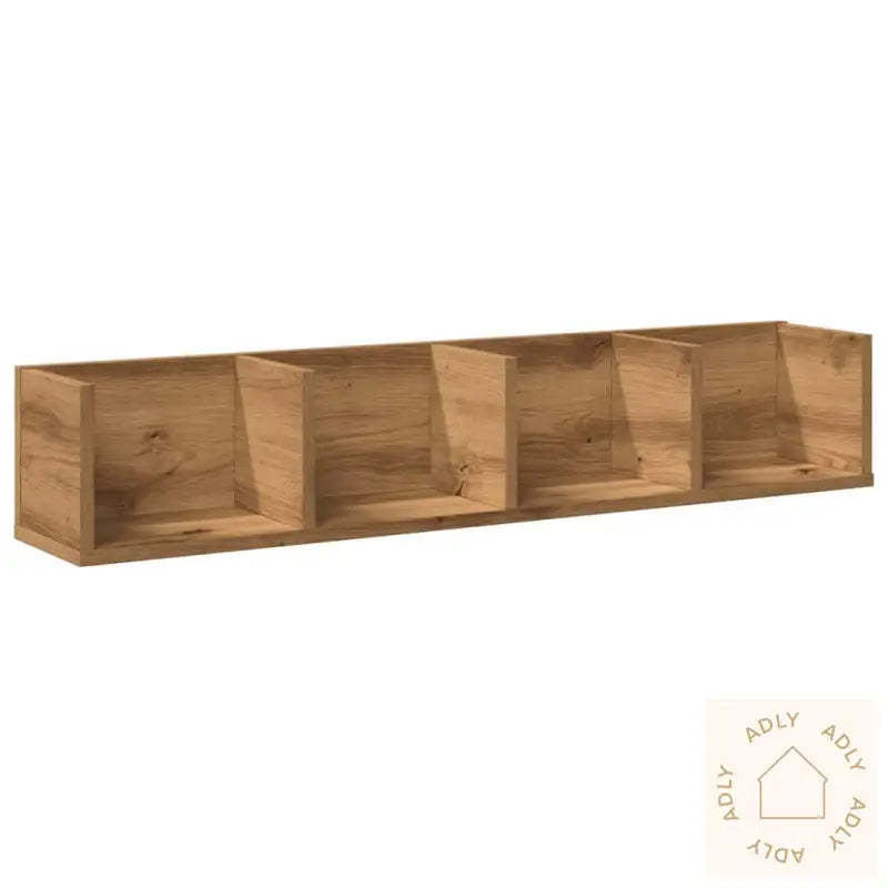 Veggmontert Cd-Hylle Artisan Eik 100X18X18 Cm Konstruert Tre