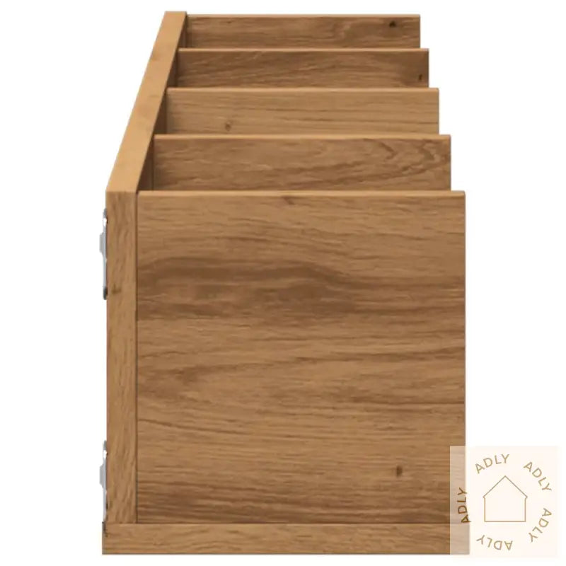 Veggmontert Cd-Hylle Artisan Eik 100X18X18 Cm Konstruert Tre