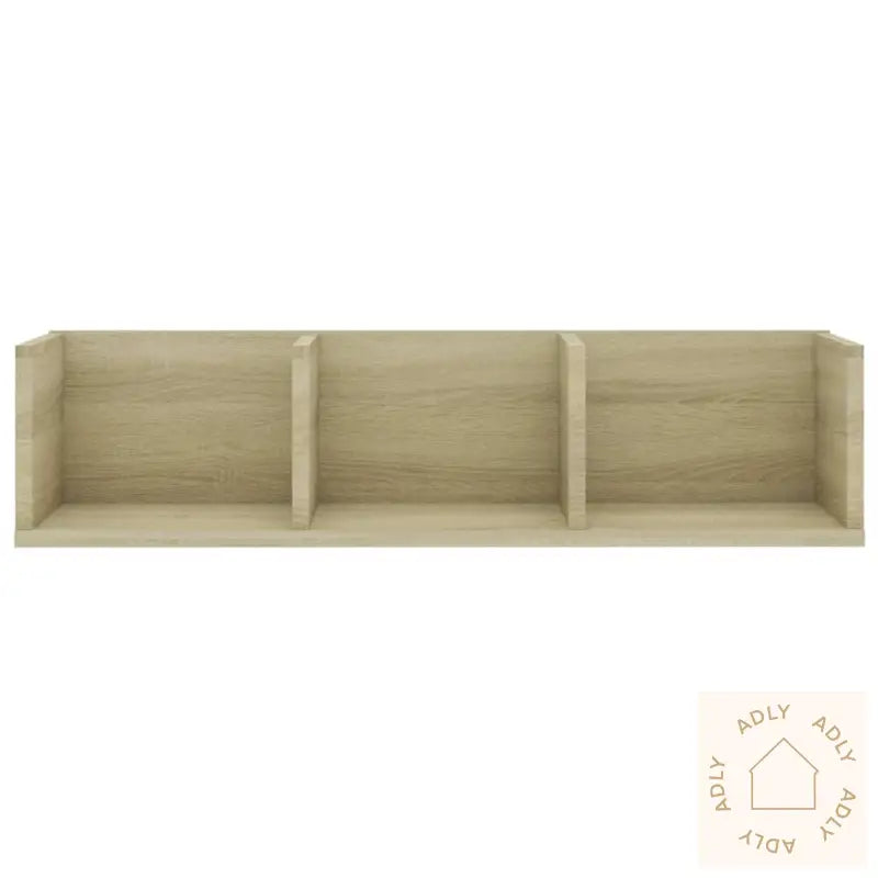 Veggmontert Cd-Hylle Sonoma Eik 75X18X18 Cm Konstruert Tre