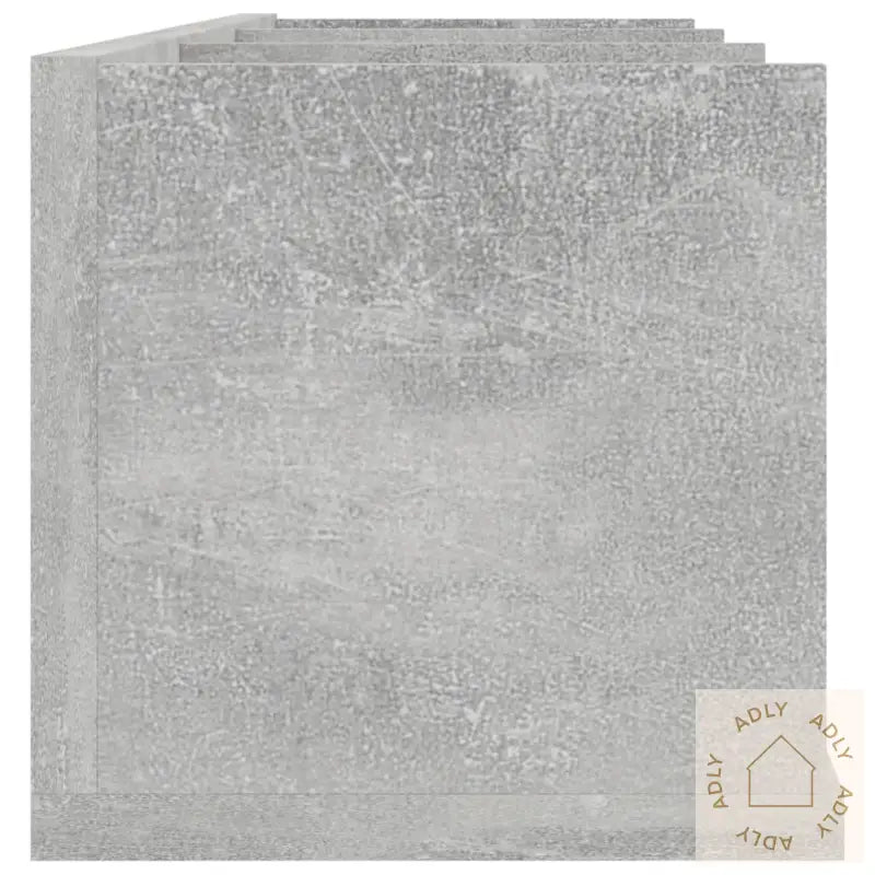 Veggmontert Cd-Hylle Betonggrå 75X18X18 Cm Konstruert Tre