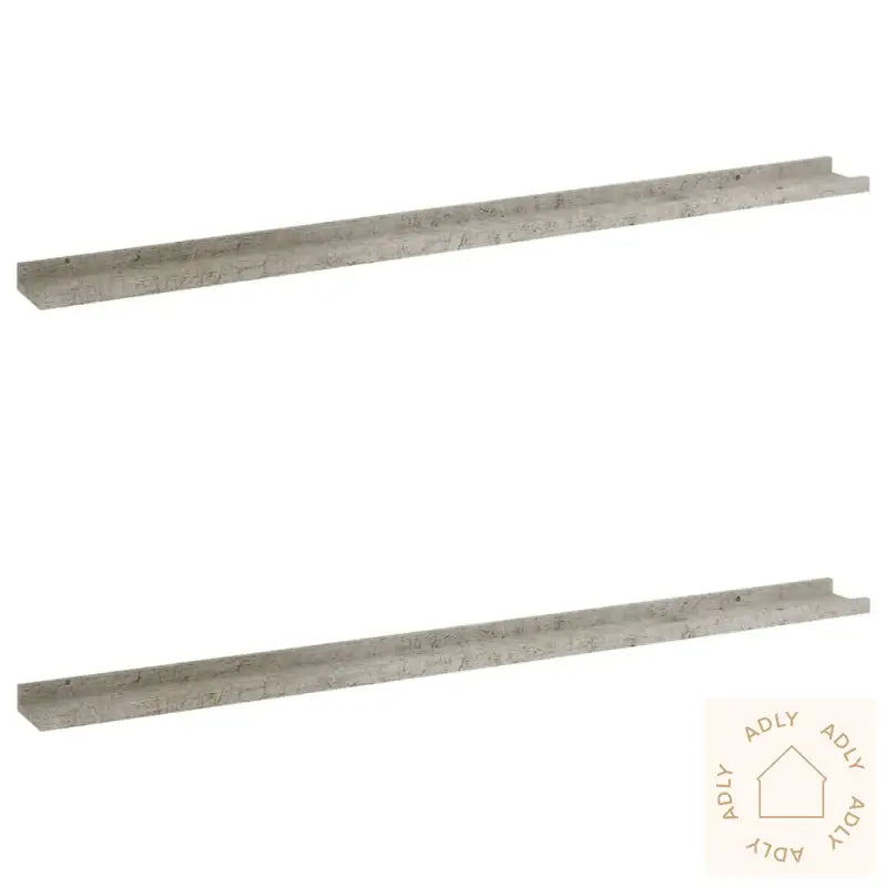 Vegghyller 2 Stk Betonggrå 115X9X3 Cm
