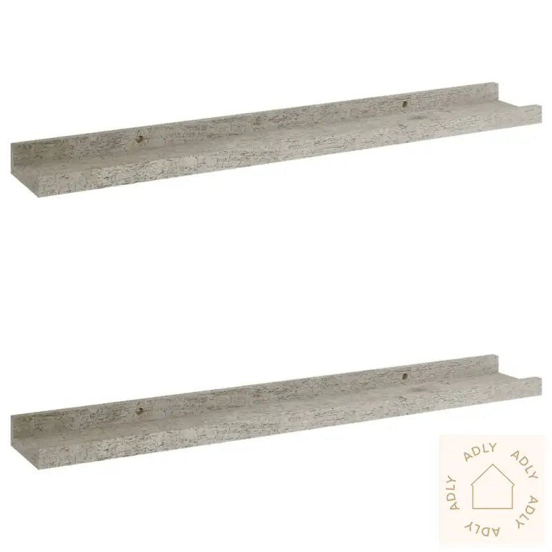 Vegghyller 2 Stk Betonggrå 60X9X3 Cm