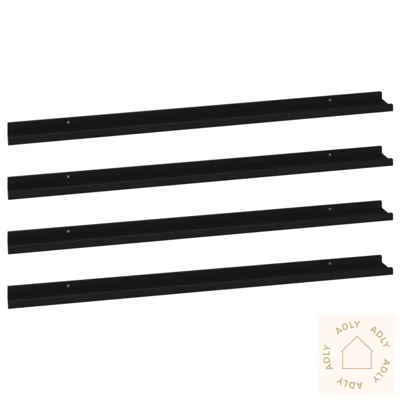 Vegghyller 4 Stk Svart 115X9X3 Cm