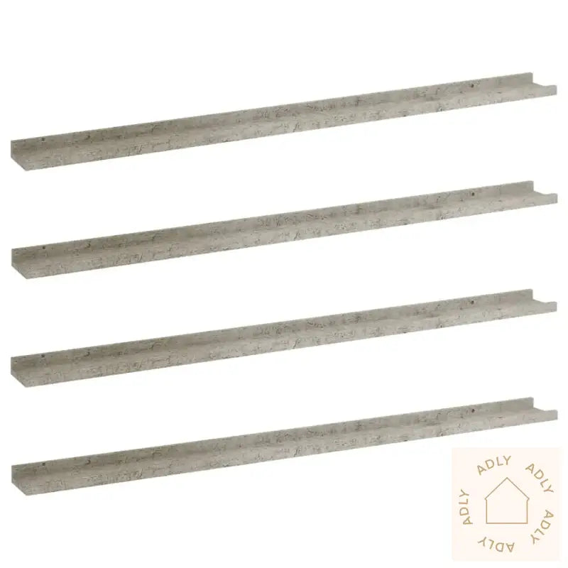 Vegghyller 4 Stk Betonggrå 115X9X3 Cm