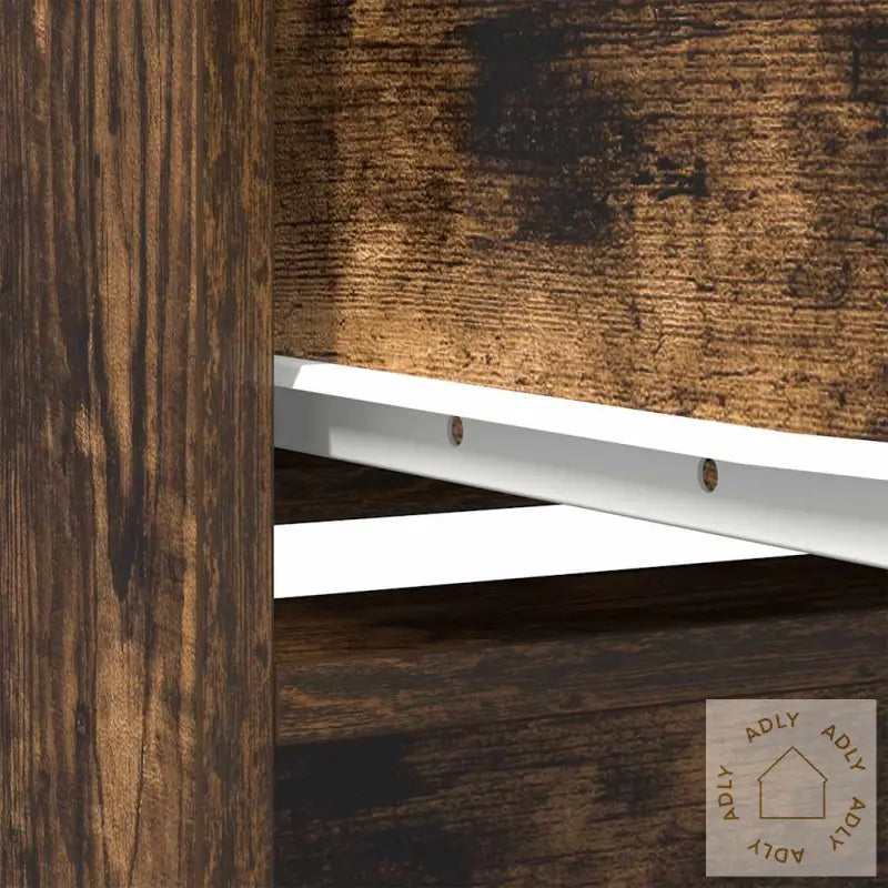 Highboard Røkt Eik 29,5X34X119,5 Cm Konstruert Tre