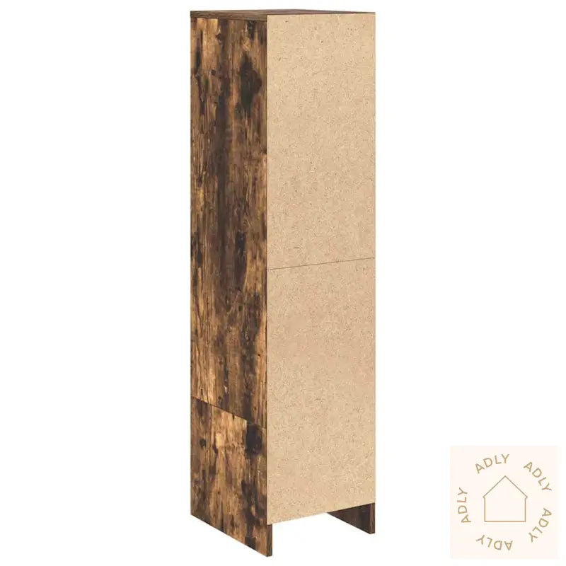 Highboard Røkt Eik 29,5X34X119,5 Cm Konstruert Tre