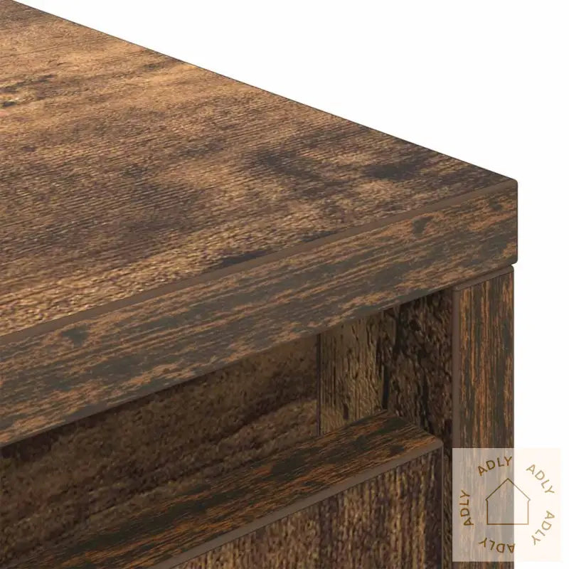 Highboard Røkt Eik 29,5X34X119,5 Cm Konstruert Tre