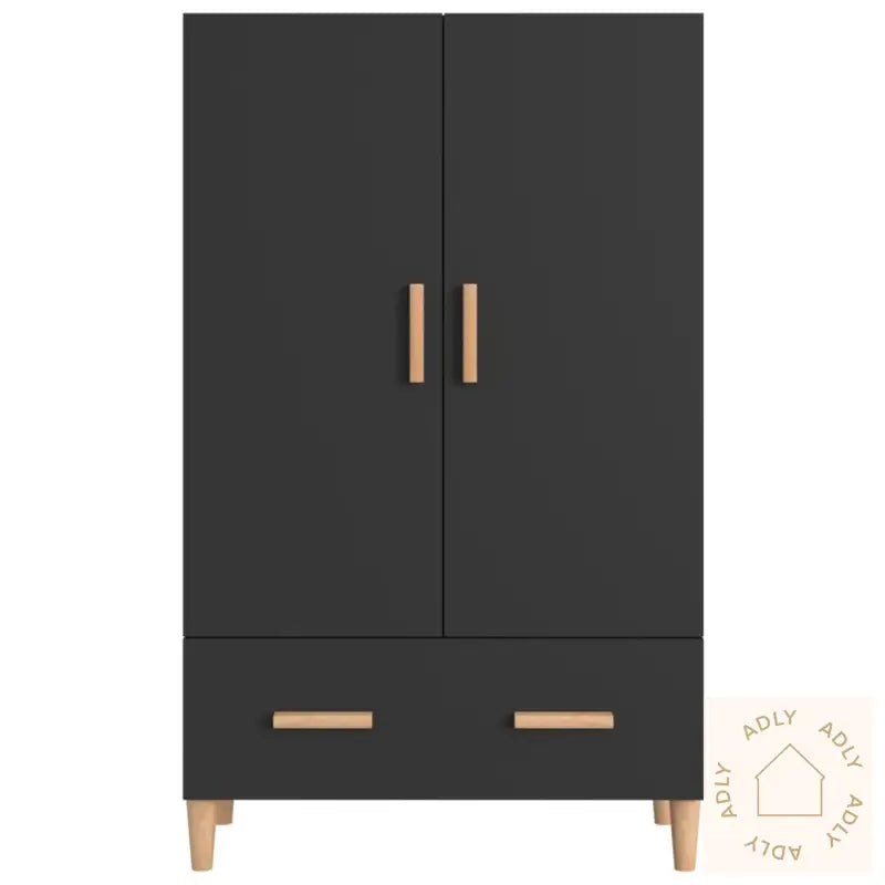 Highboard Svart 70X31X115 Cm Konstruert Tre