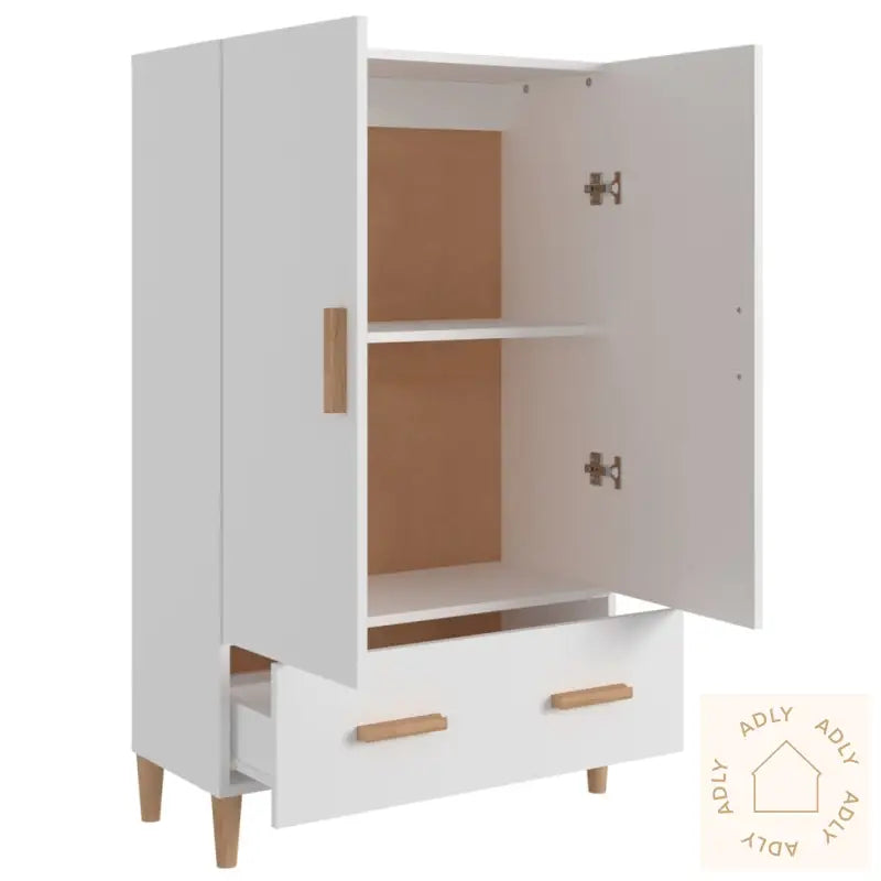 Highboard Hvit 70X31X115 Cm Konstruert Tre
