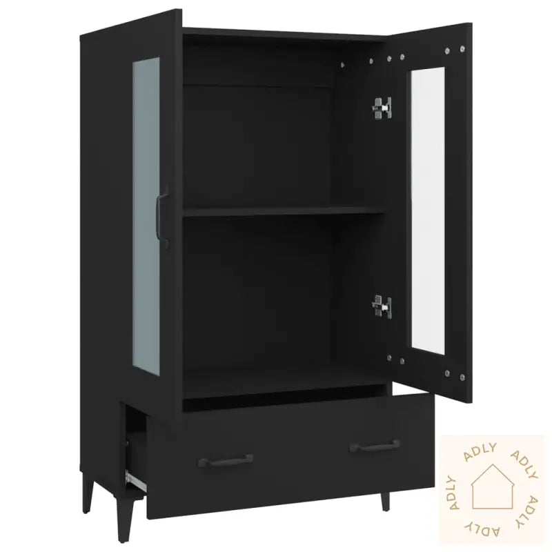 Highboard Svart 70X31X115 Cm Konstruert Tre